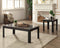 Arabia 2Pc Pack Coffee/End Table Set, Faux Marble & Black